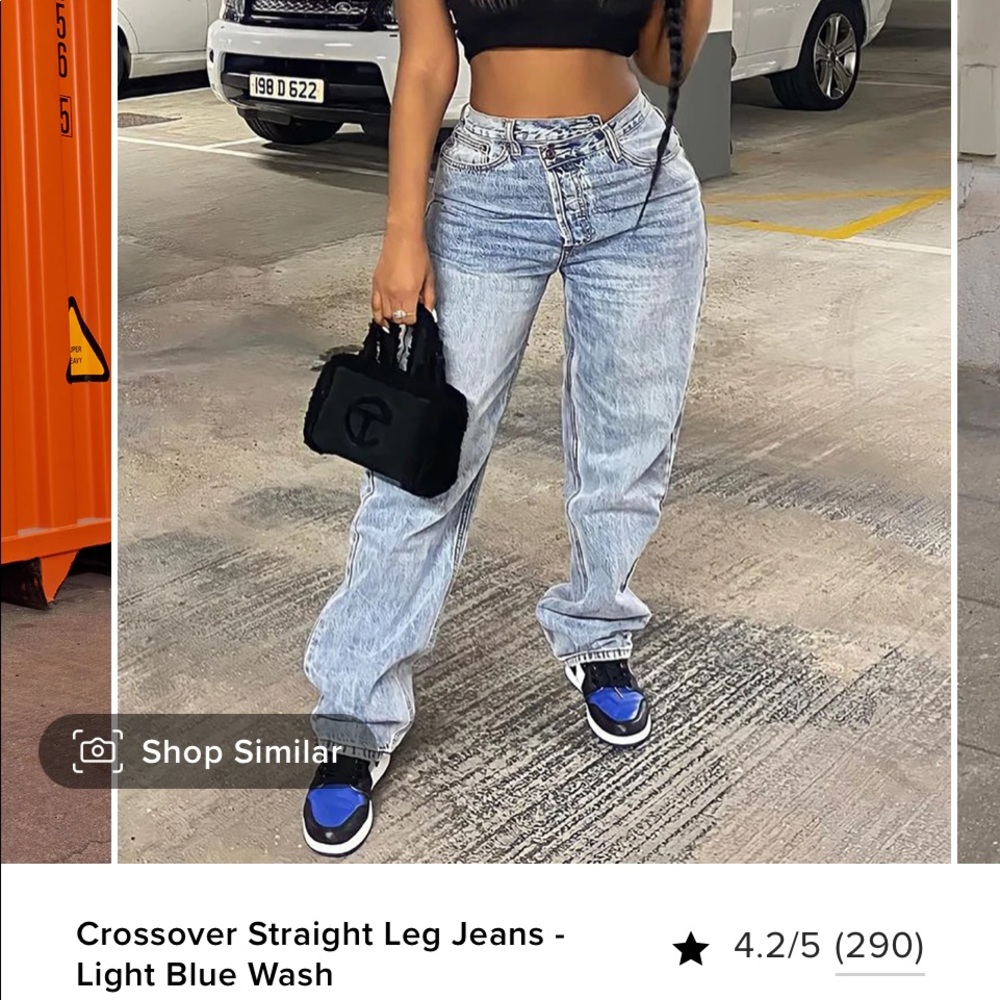 Fashion Nova Crossover Straight leg jeans